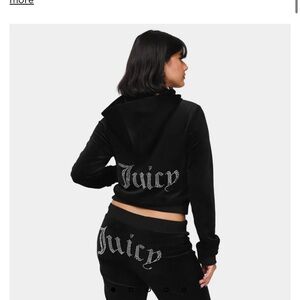 (For Tanya) Juicy Couture Black Velour Hoodie and Pants Set
